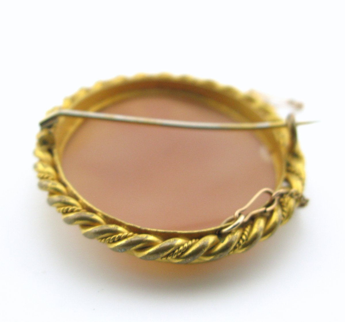 Large 19th-century Shell Cameo Brooch, Allegory Of The Day-photo-5