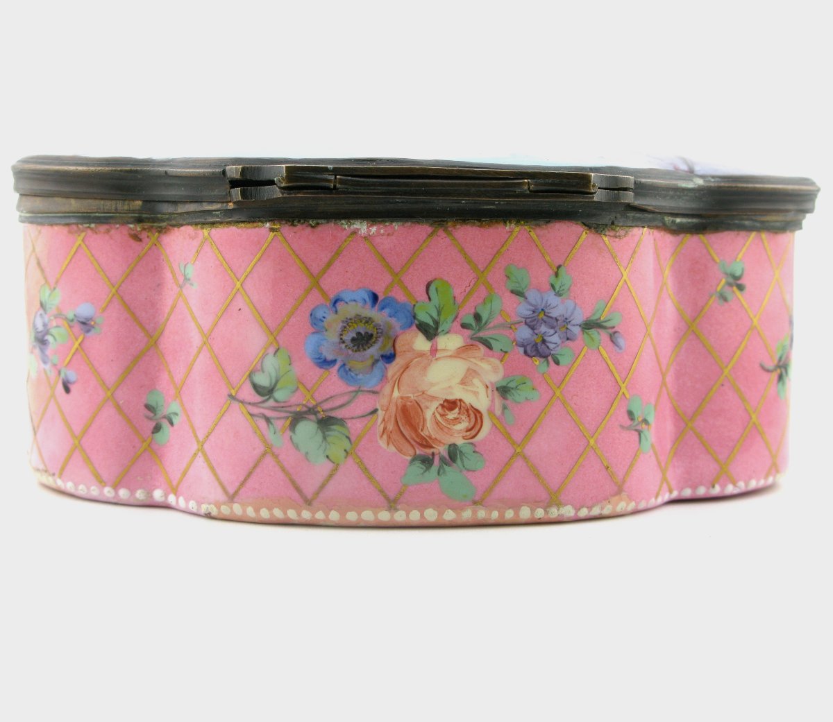 18th-century English London Enamel Table Snuff/trinket Box Old London Bridge-photo-2
