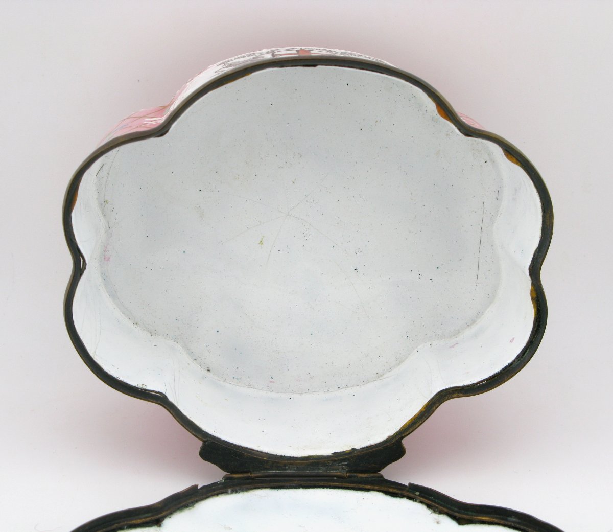 18th-century English London Enamel Table Snuff/trinket Box Old London Bridge-photo-5