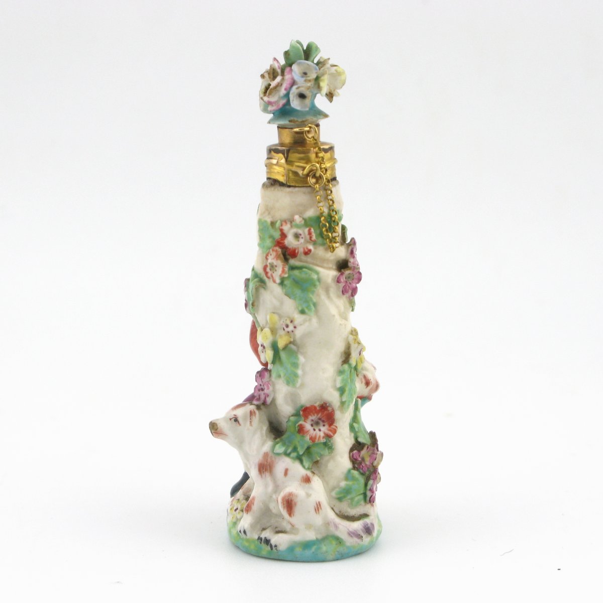 Chelsea Porcelain Figural Scent Bottle, 18th-century, Circa 1765-photo-3