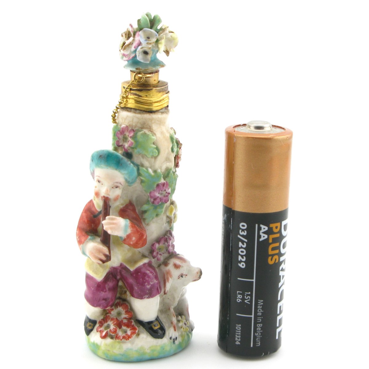 Chelsea Porcelain Figural Scent Bottle, 18th-century, Circa 1765-photo-4