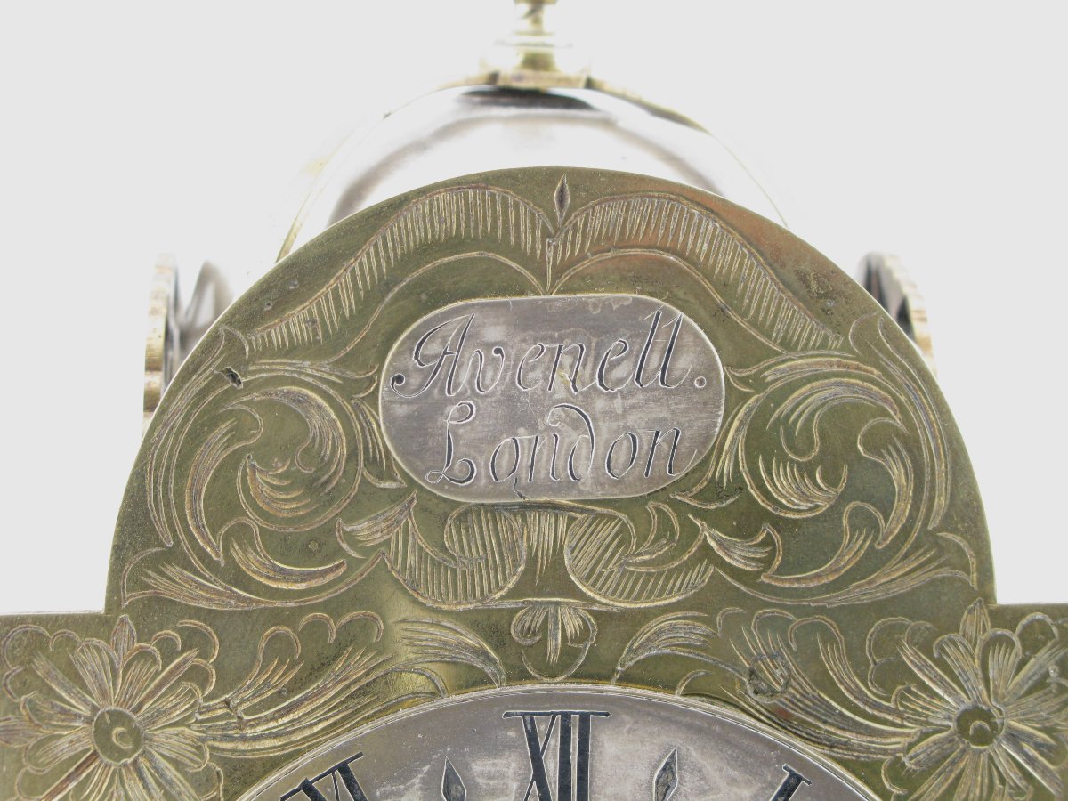 Horloge lanterne miniature à alarme, début XVIIIe siècle, Avenell, Londres.-photo-7