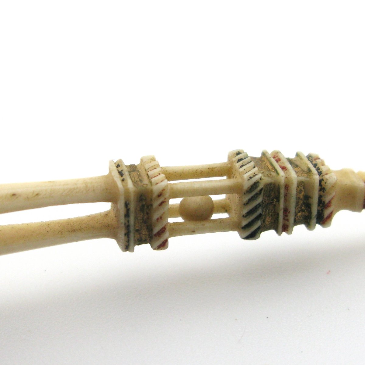 Cuillère à oreille/cure-dents en os, prisonnier de guerre napoléonien, vers 1800-photo-2