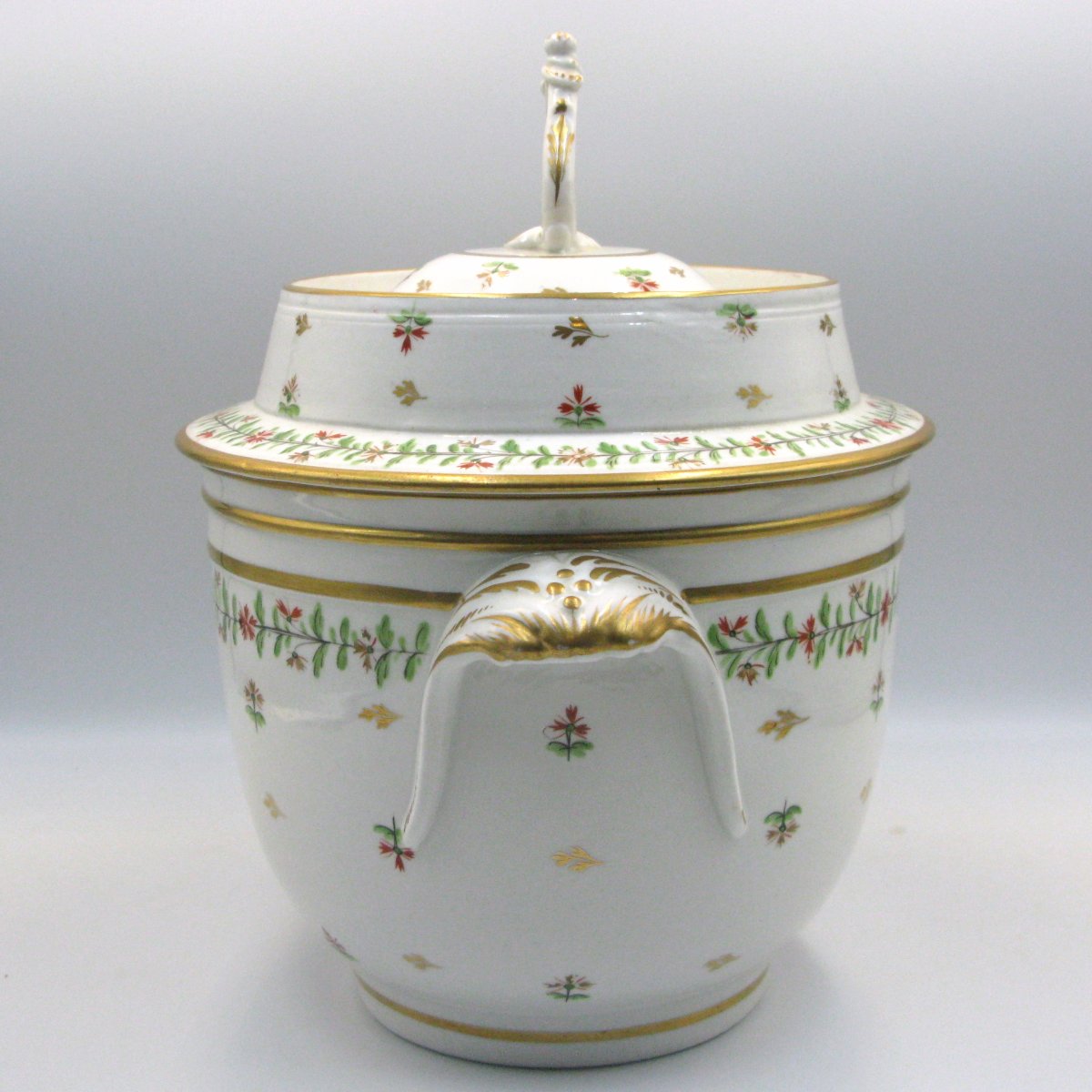 English Coalport Porcelain Fruit Or Dessert Cooler/ice Pail Early 19th-century-photo-2
