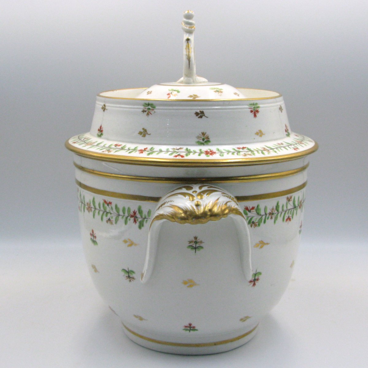 English Coalport Porcelain Fruit Or Dessert Cooler/ice Pail Early 19th-century-photo-4