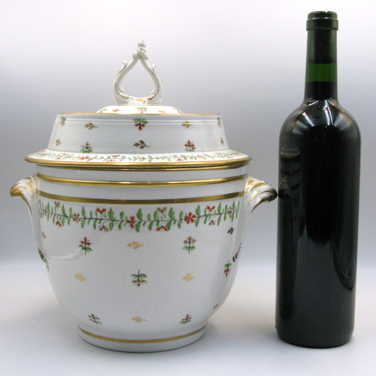 English Coalport Porcelain Fruit Or Dessert Cooler/ice Pail Early 19th-century-photo-5
