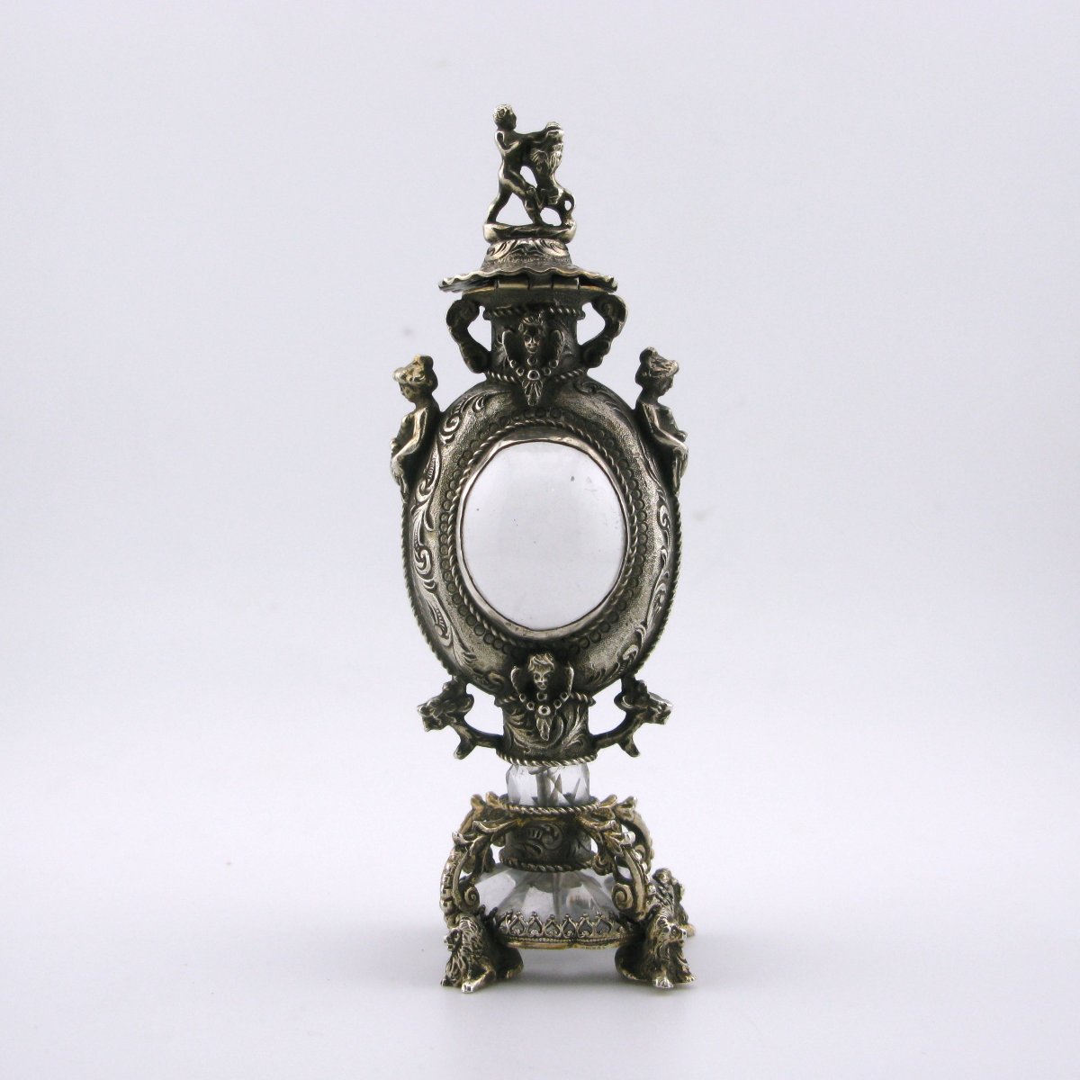 Early 18th-century Silver And Rock Crystal ‘monstrance’ Scent Bottle-photo-3