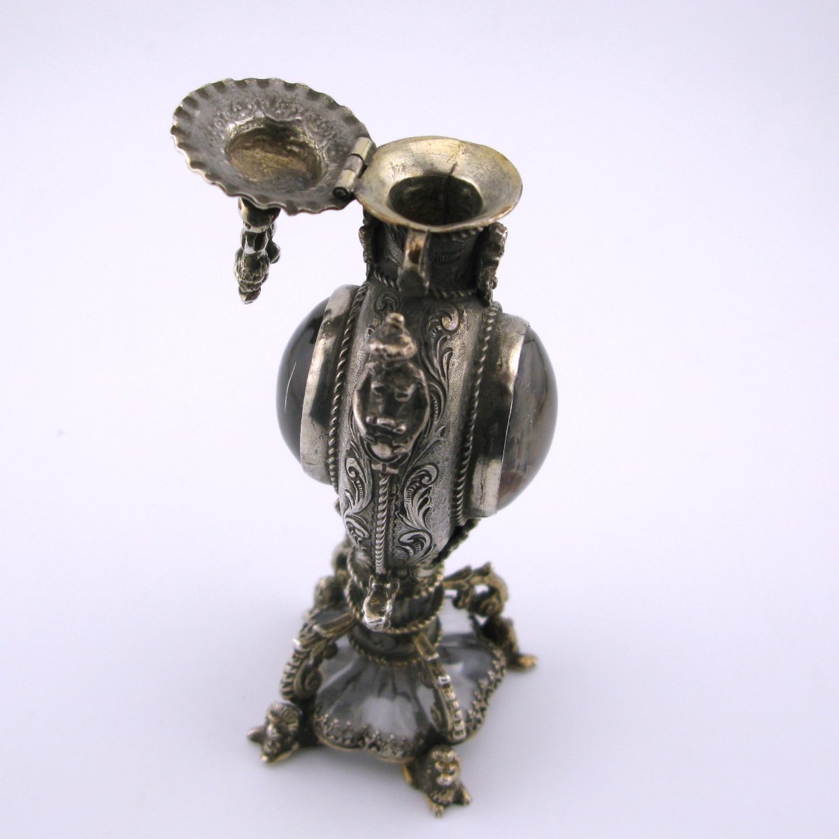 Early 18th-century Silver And Rock Crystal ‘monstrance’ Scent Bottle-photo-1