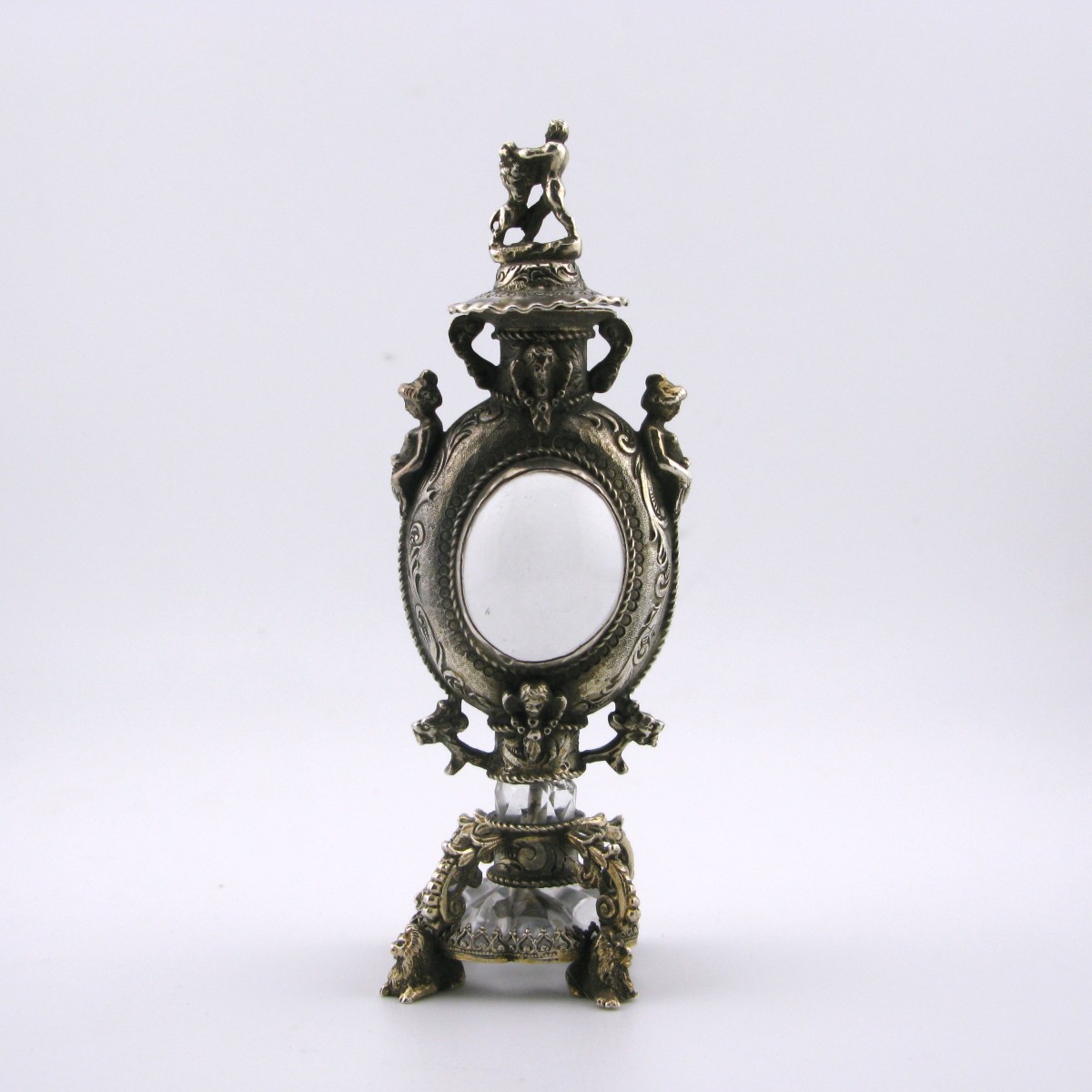 Early 18th-century Silver And Rock Crystal ‘monstrance’ Scent Bottle