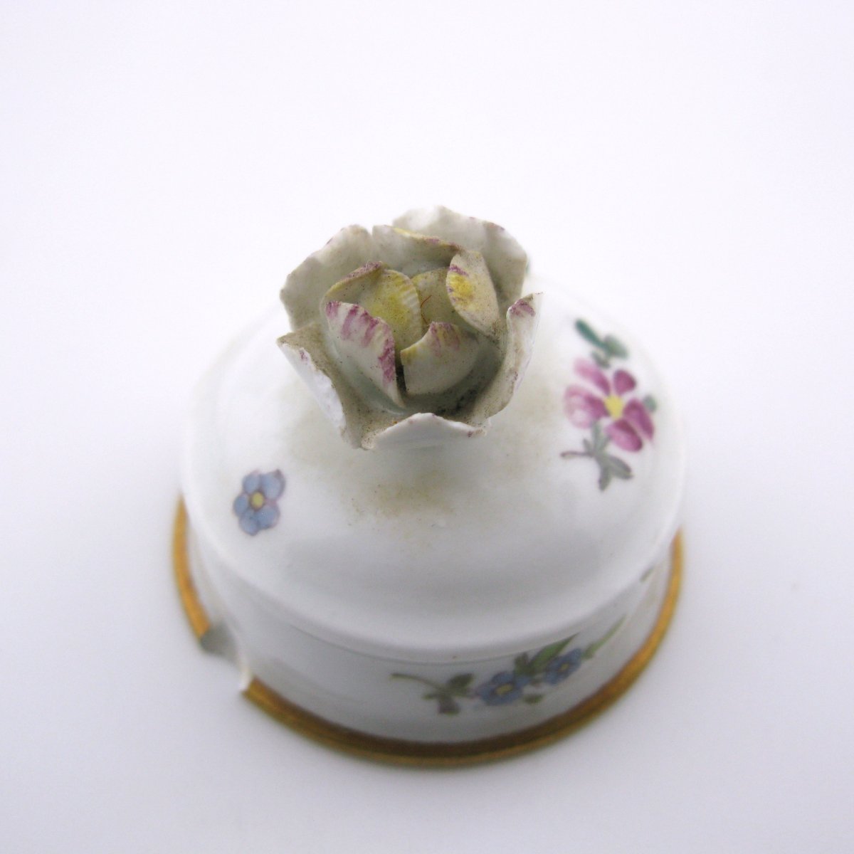 18th-century Meissen Porcelain Tea Caddy With Cover, C.1750-photo-2