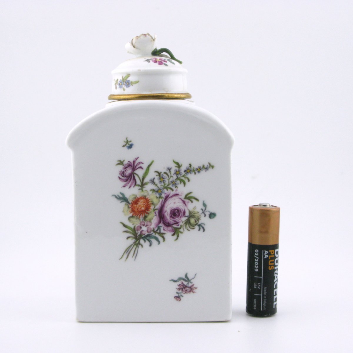 18th-century Meissen Porcelain Tea Caddy With Cover, C.1750-photo-6