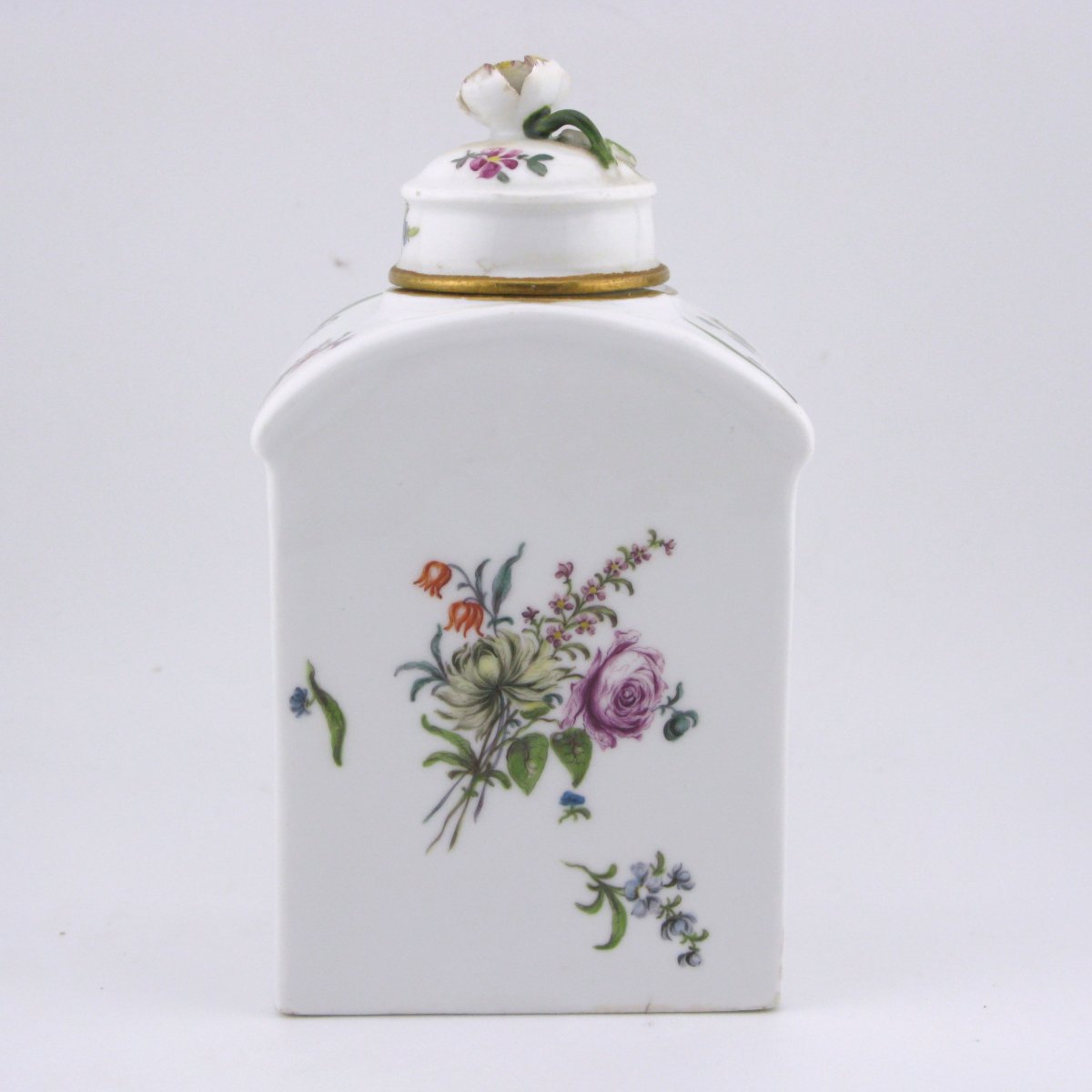 18th-century Meissen Porcelain Tea Caddy With Cover, C.1750