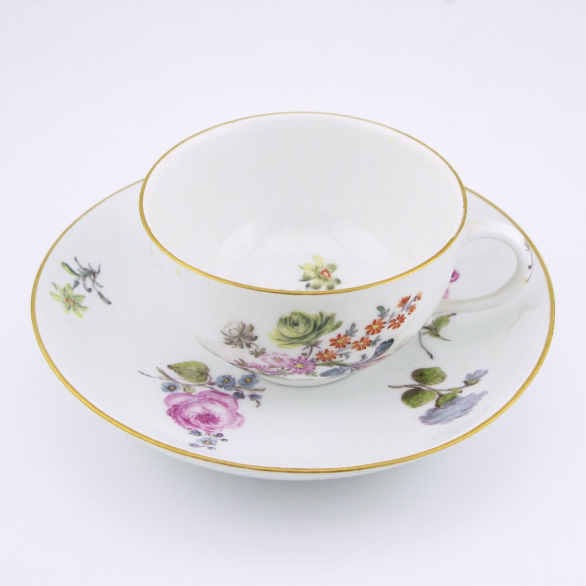 Tasse et soucoupe en porcelaine de Meissen, XVIIIe siècle, vers 1750