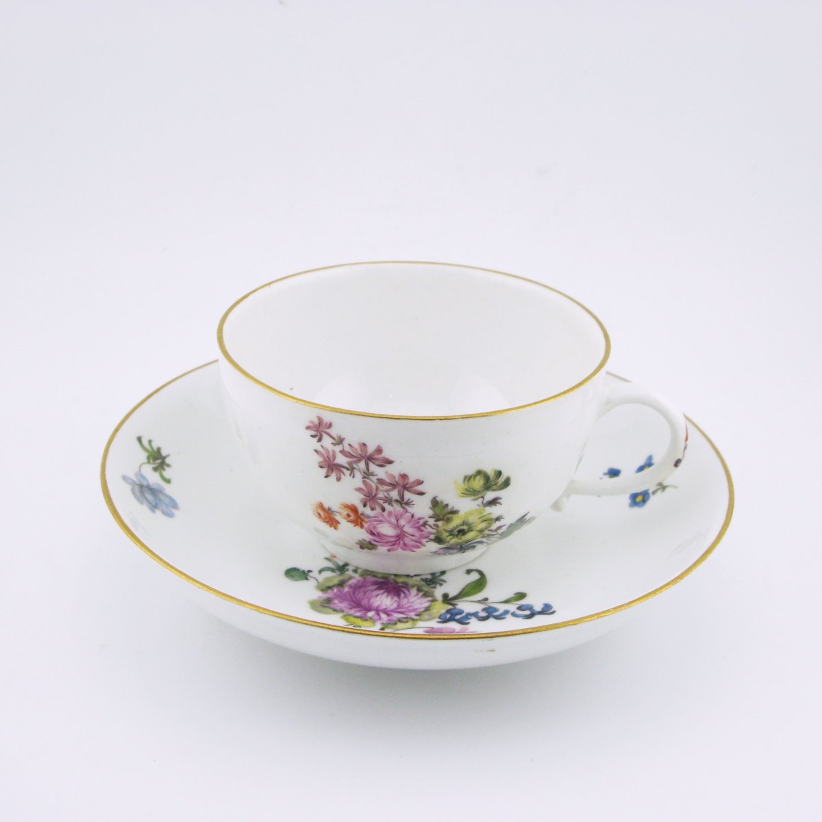 Tasse et soucoupe en porcelaine de Meissen, XVIIIe siècle, vers 1750