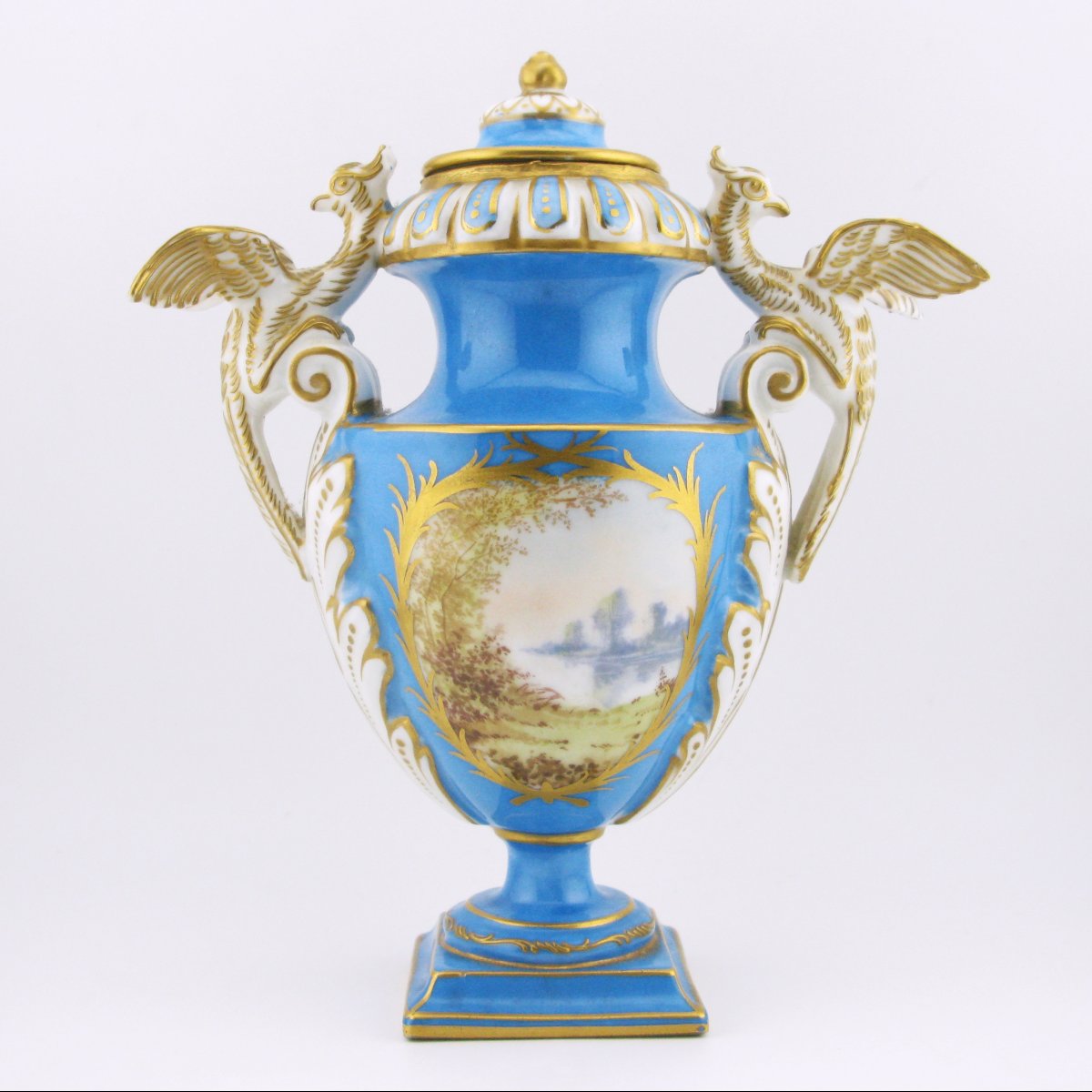 19th-century Sevres-style French Porcelain Vase With Cover-photo-3