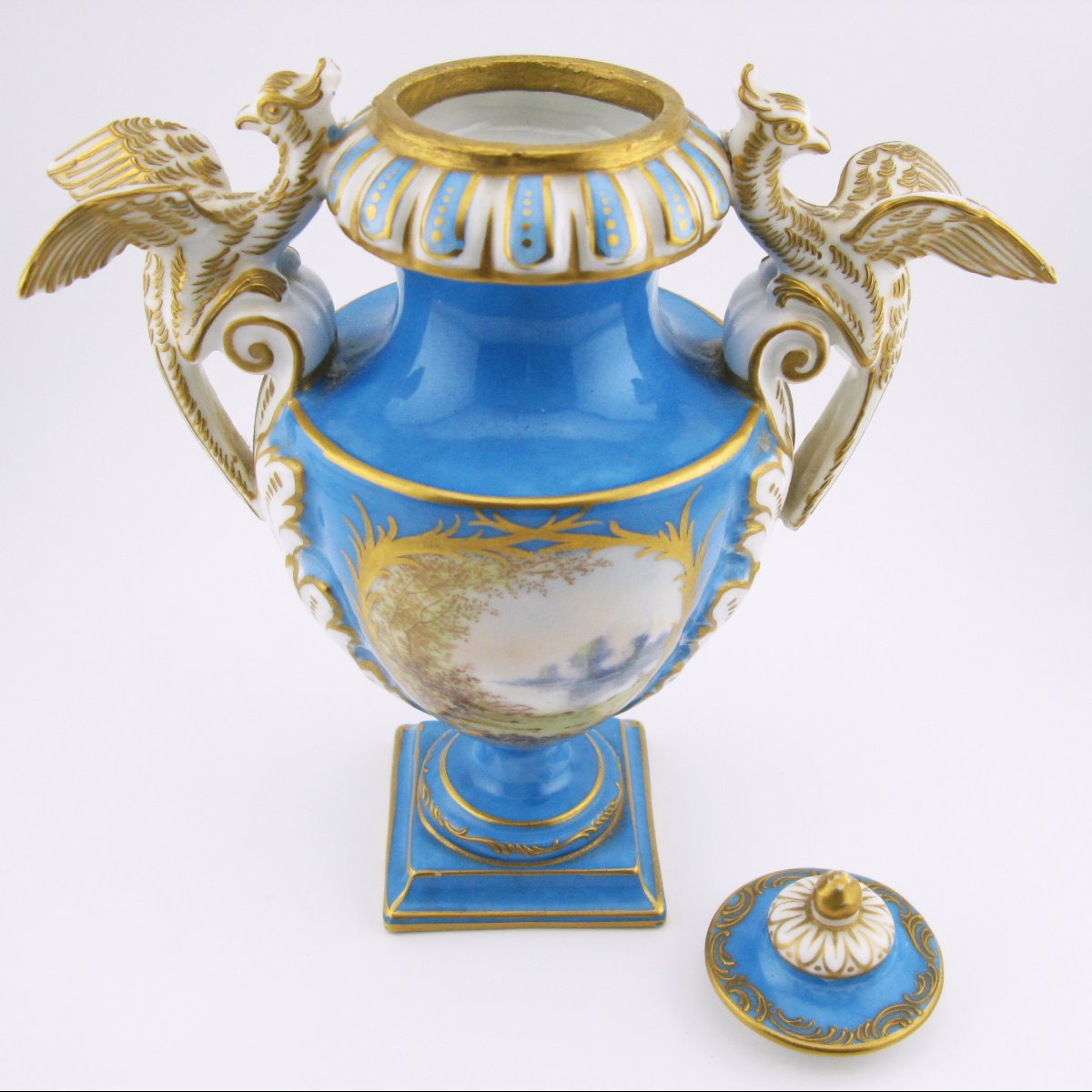 19th-century Sevres-style French Porcelain Vase With Cover-photo-1