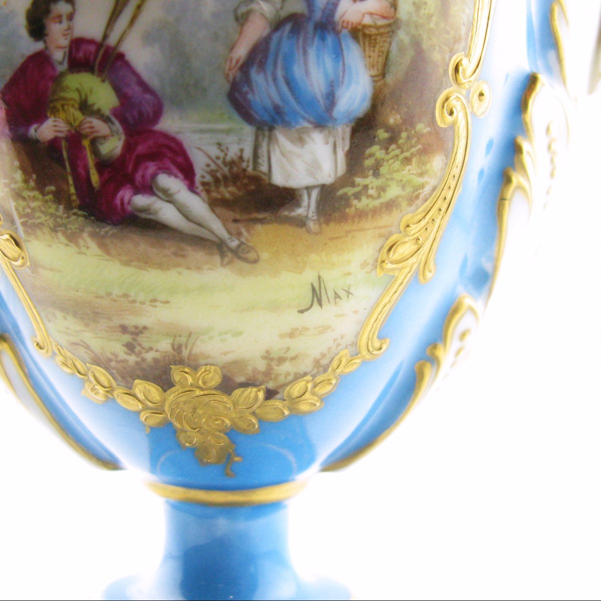 19th-century Sevres-style French Porcelain Vase With Cover-photo-5