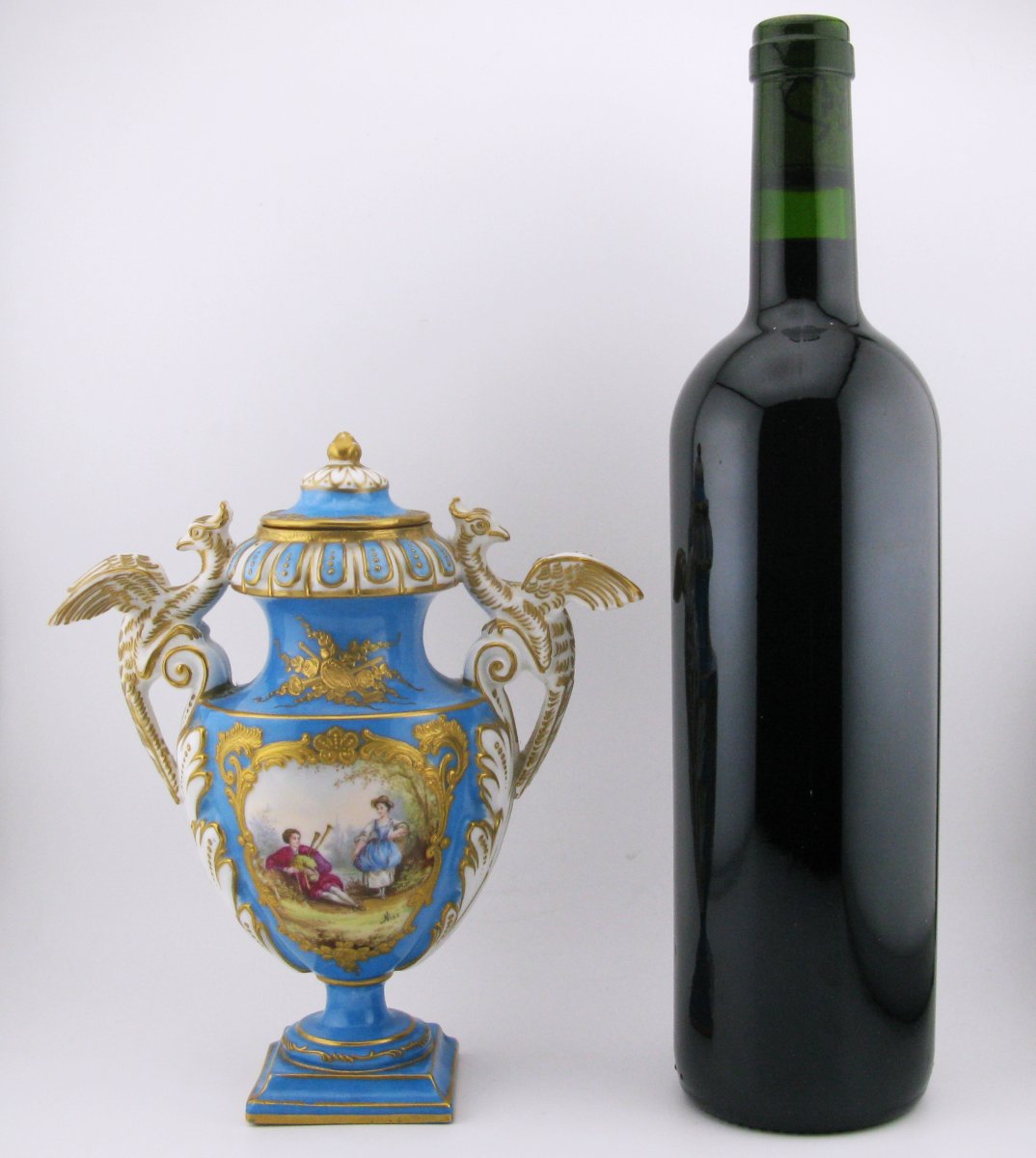 19th-century Sevres-style French Porcelain Vase With Cover-photo-8