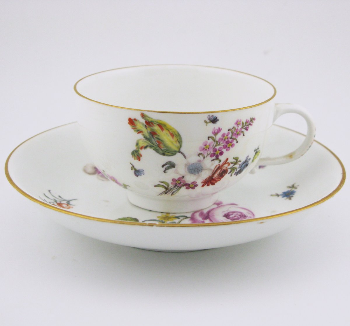 Tasse et soucoupe en porcelaine de Meissen, XVIIIe siècle, vers 1750-photo-2