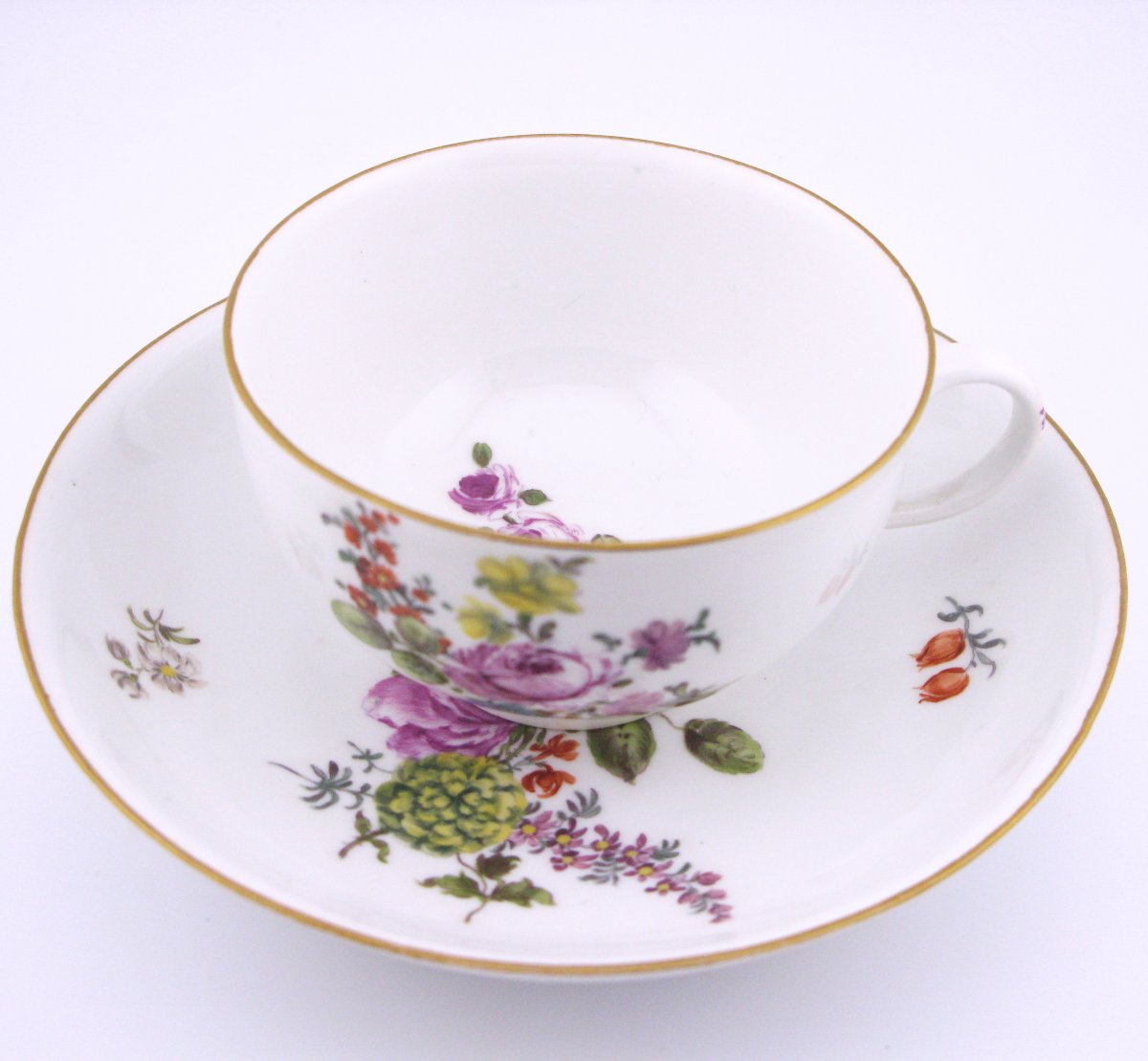 Tasse et soucoupe en porcelaine de Meissen, XVIIIe siècle, vers 1750