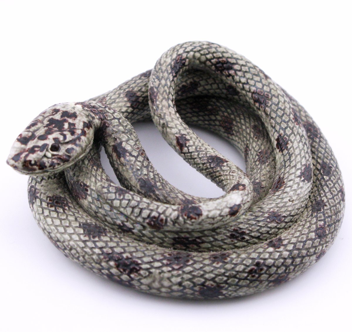 19th-century French Earthenware Model Of A Snake, Probably Saint-honoré-les-bains, Palissy