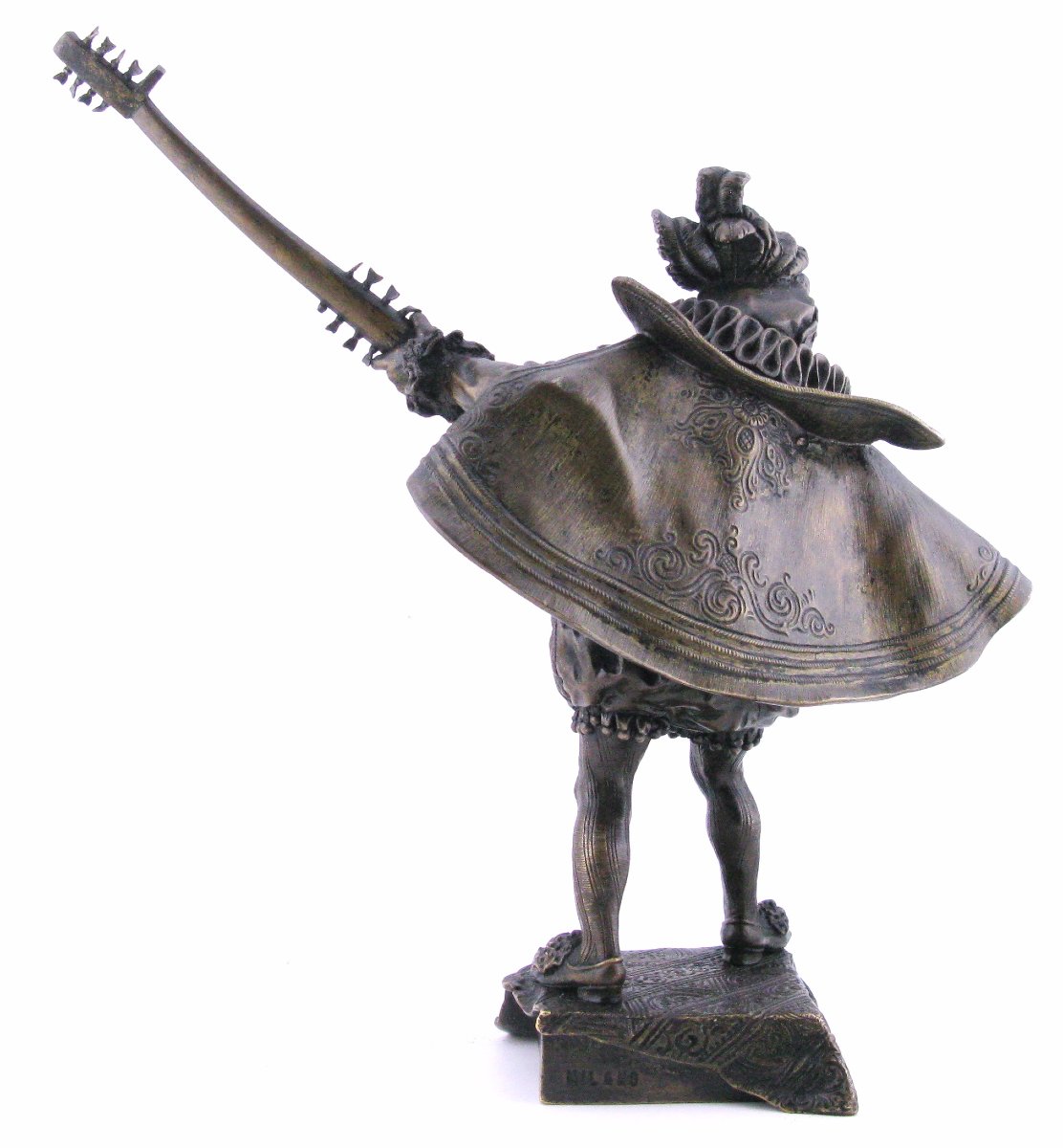 Antonio Pandiani (Italien, 1838-1928) : sculpture ancienne en bronze « Rigoletto Milano »-photo-4