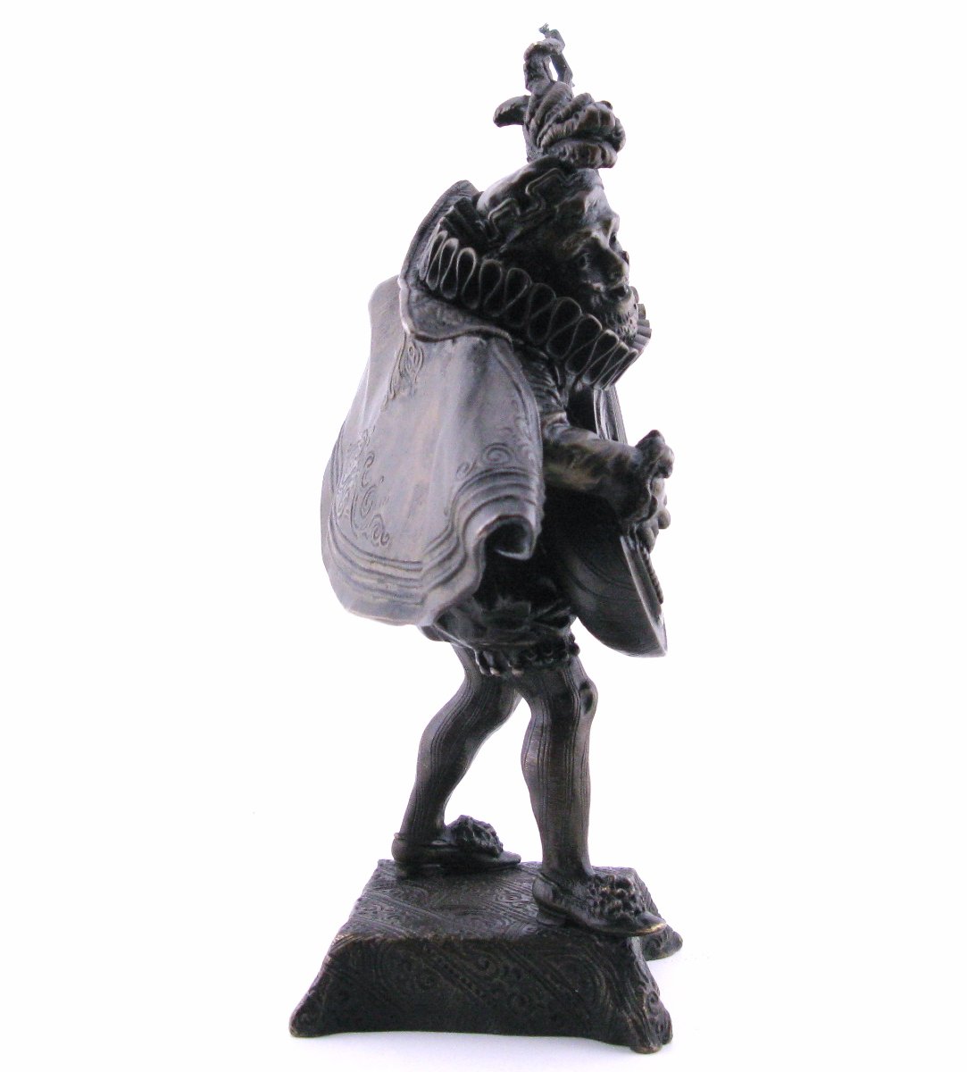 Antonio Pandiani (Italien, 1838-1928) : sculpture ancienne en bronze « Rigoletto Milano »-photo-1