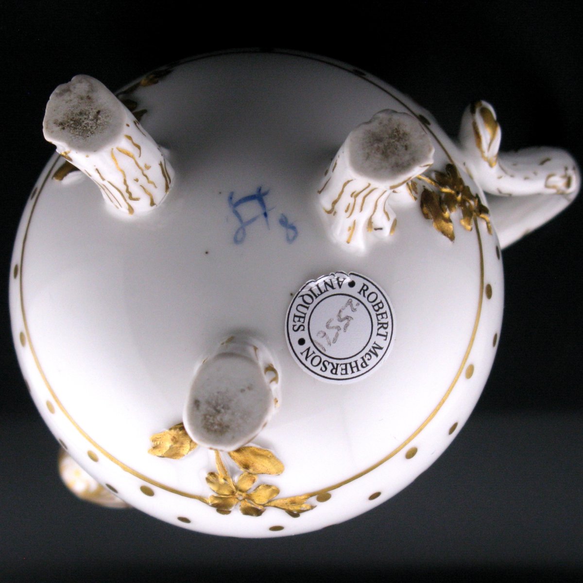 Antique Sèvres-style Porcelain Milk Jug With Tripod Feet-photo-2