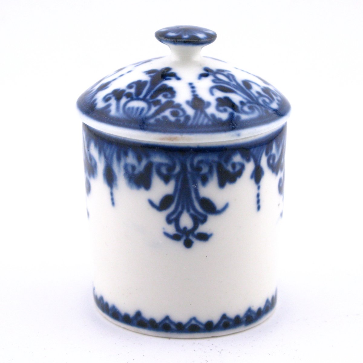 Saint-cloud Porcelain Manufactory Miniature Toilet Jar, France, 18th Century-photo-2