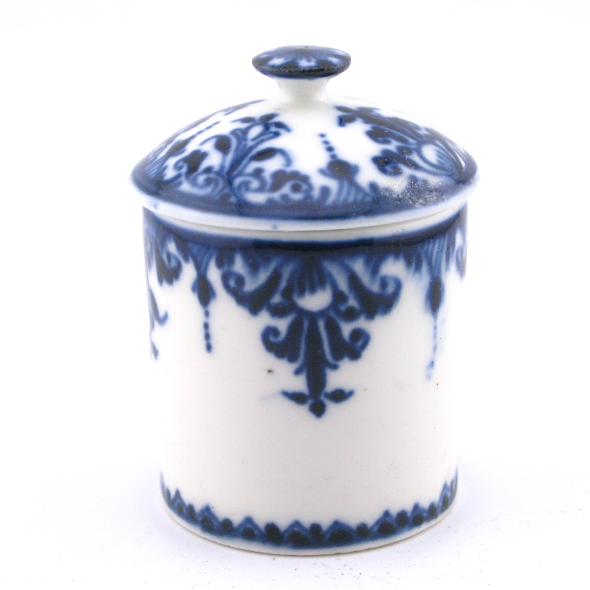 Saint-cloud Porcelain Manufactory Miniature Toilet Jar, France, 18th Century-photo-3