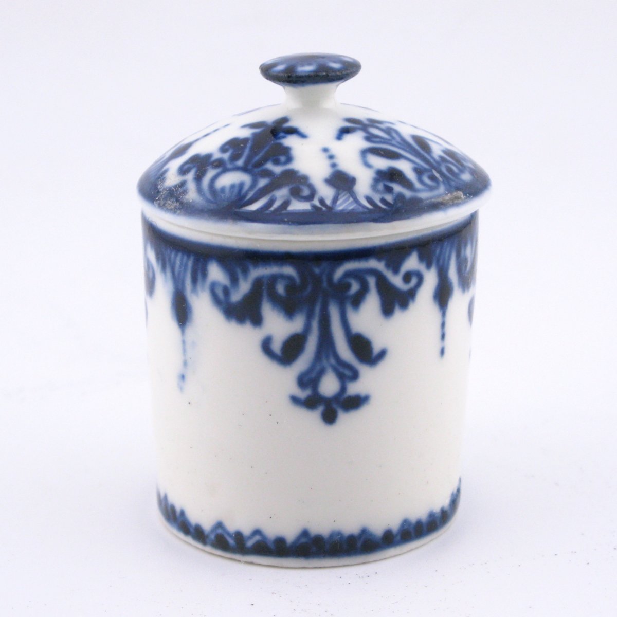 Saint-cloud Porcelain Manufactory Miniature Toilet Jar, France, 18th Century-photo-4