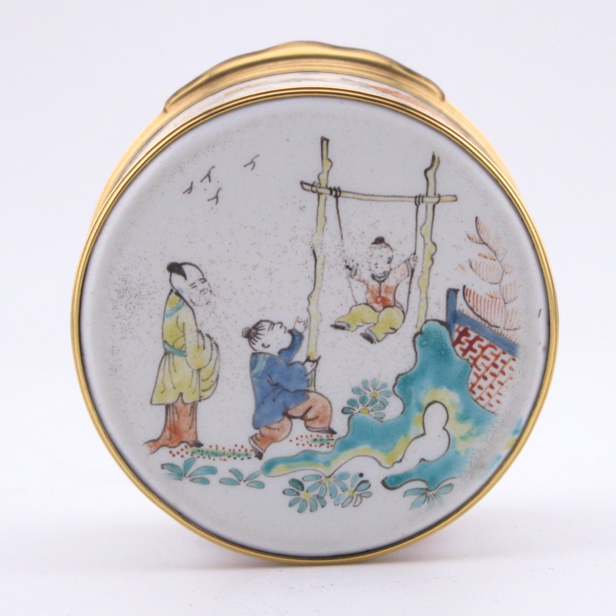 Chantilly Porcelain Snuff Box Gold Mounts Kakiemon Colours Chinoiserie French 18th Century-photo-4