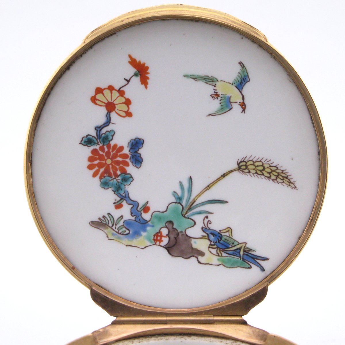 Chantilly Porcelain Snuff Box Gold Mounts Kakiemon Colours Chinoiserie French 18th Century-photo-5