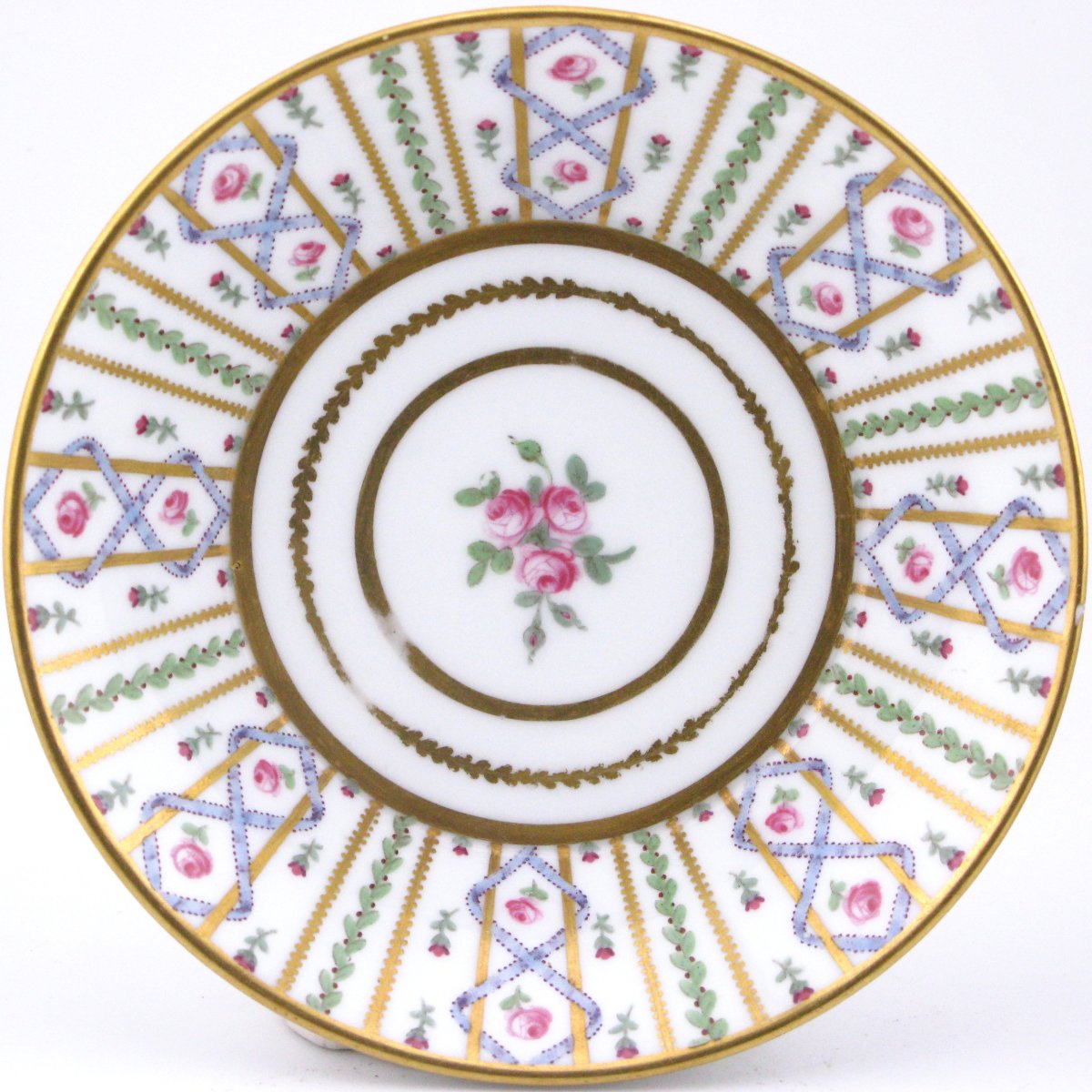 Tasse et soucoupe en porcelaine dure de Sèvres (époque précoce, vers 1777)-photo-2