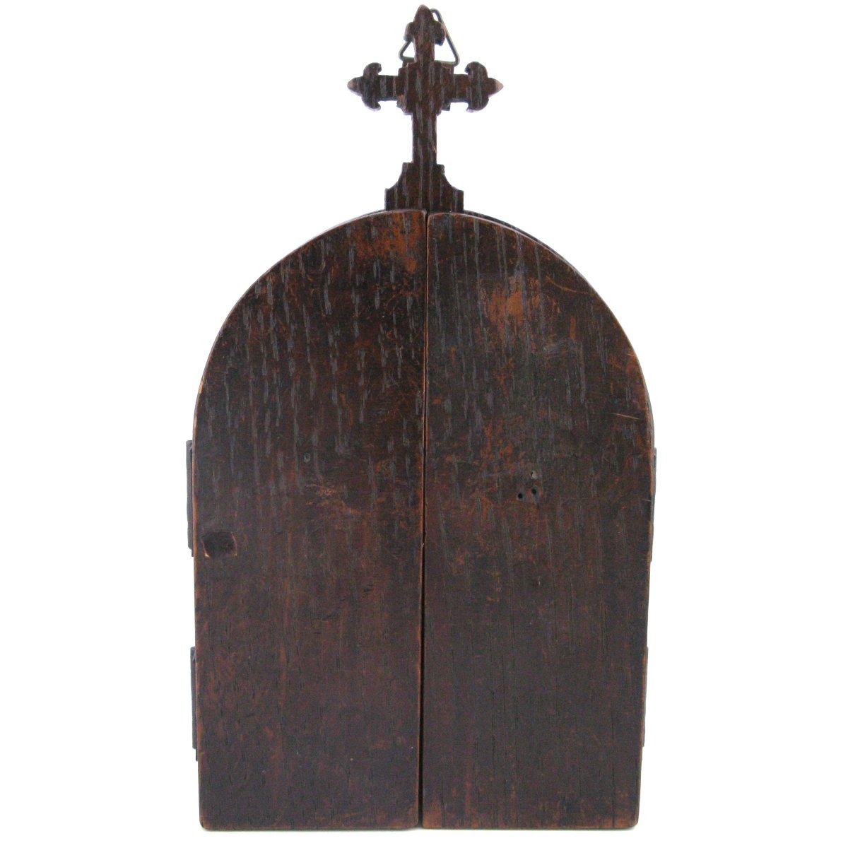 Triptyque en émail de Limoges représentant la Crucifixion (XIXe siècle)-photo-1