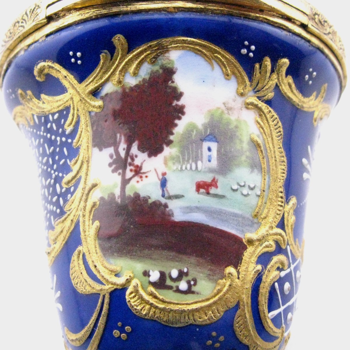 Flacon à parfum / boîte à bonbons en émail de South Staffordshire, Angleterre, vers 1770-photo-2