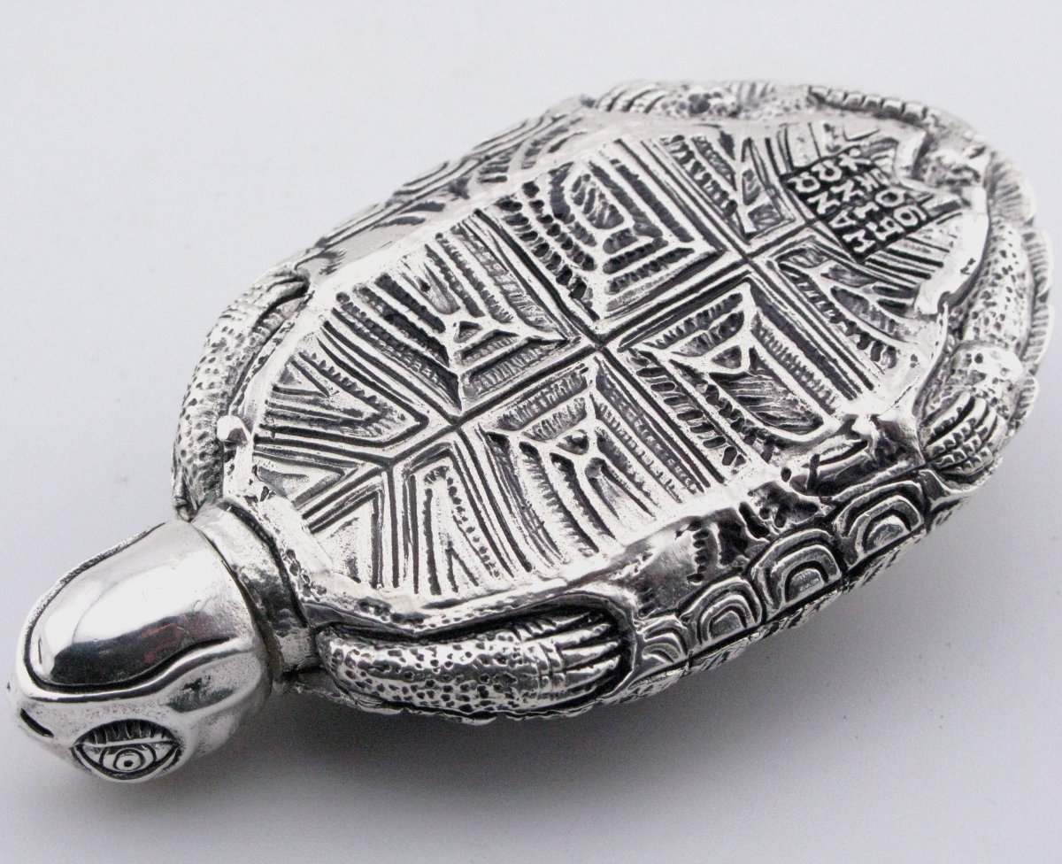 Flacon à parfum ancien en argent d'exportation chinois, Wang Hing, vers 1920-photo-3