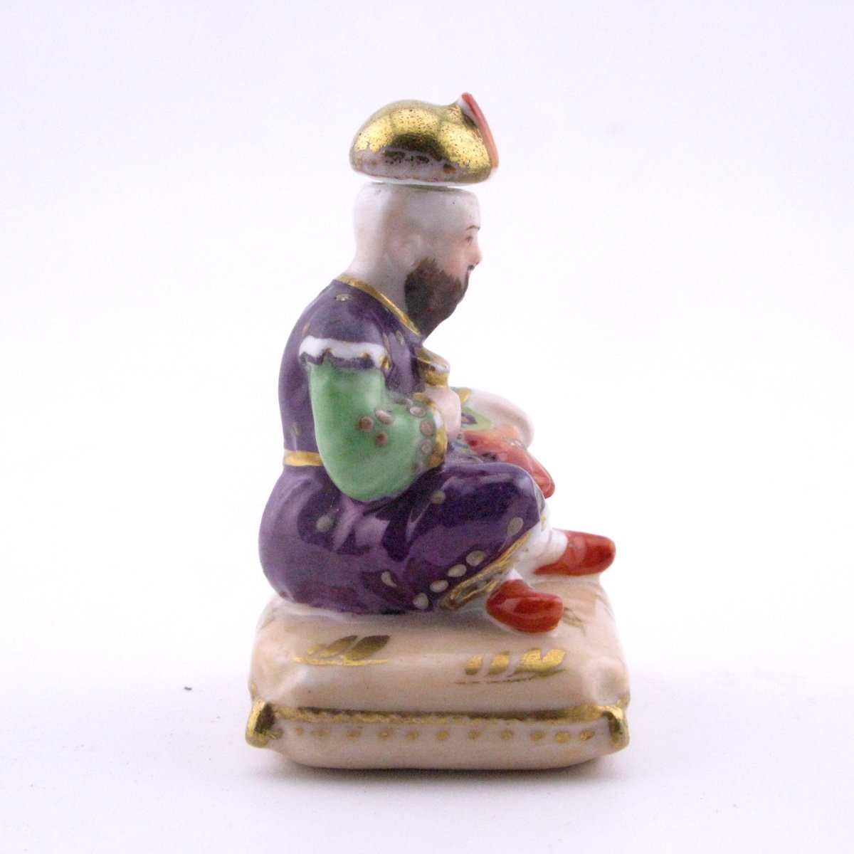 Miniature Porcelain Scent Bottle Of An Ottoman, Probably Paris, Late 19th Century-photo-2