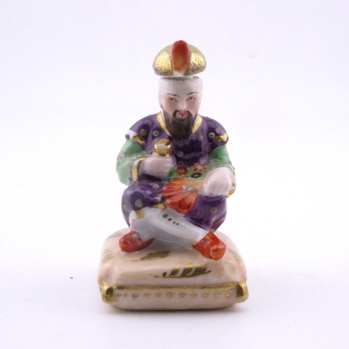 Miniature Porcelain Scent Bottle Of An Ottoman, Probably Paris, Late 19th Century