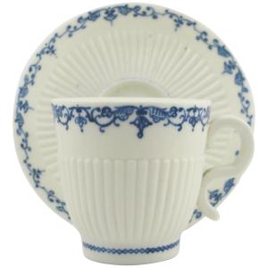 18th Century C.1740 St Cloud Porcelain Trembleuse Cup And Saucer