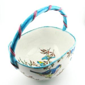Théodore Deck (Français 1823-1891) Panier en poterie du XIXe siècle