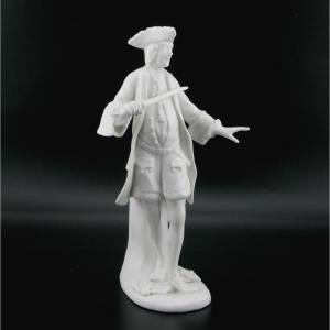 Mystery Antique Nymphenburg Porcelain Figure Of A Swordsman.