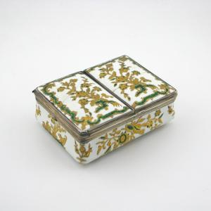 18th-century German Pierre Fromery Enamel Double Snuff Box