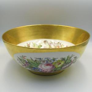 Bol à punch en porcelaine parisienne du XIXe siècle