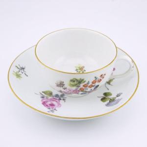 Tasse et soucoupe en porcelaine de Meissen, XVIIIe siècle, vers 1750