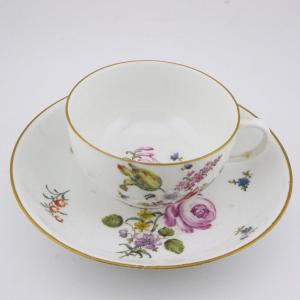 Tasse et soucoupe en porcelaine de Meissen, XVIIIe siècle, vers 1750
