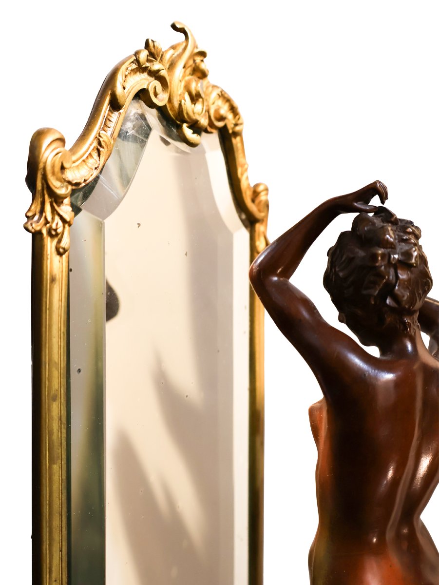 Woman With Mirror, Circa 1890-1910 - émile Pinédo-photo-2