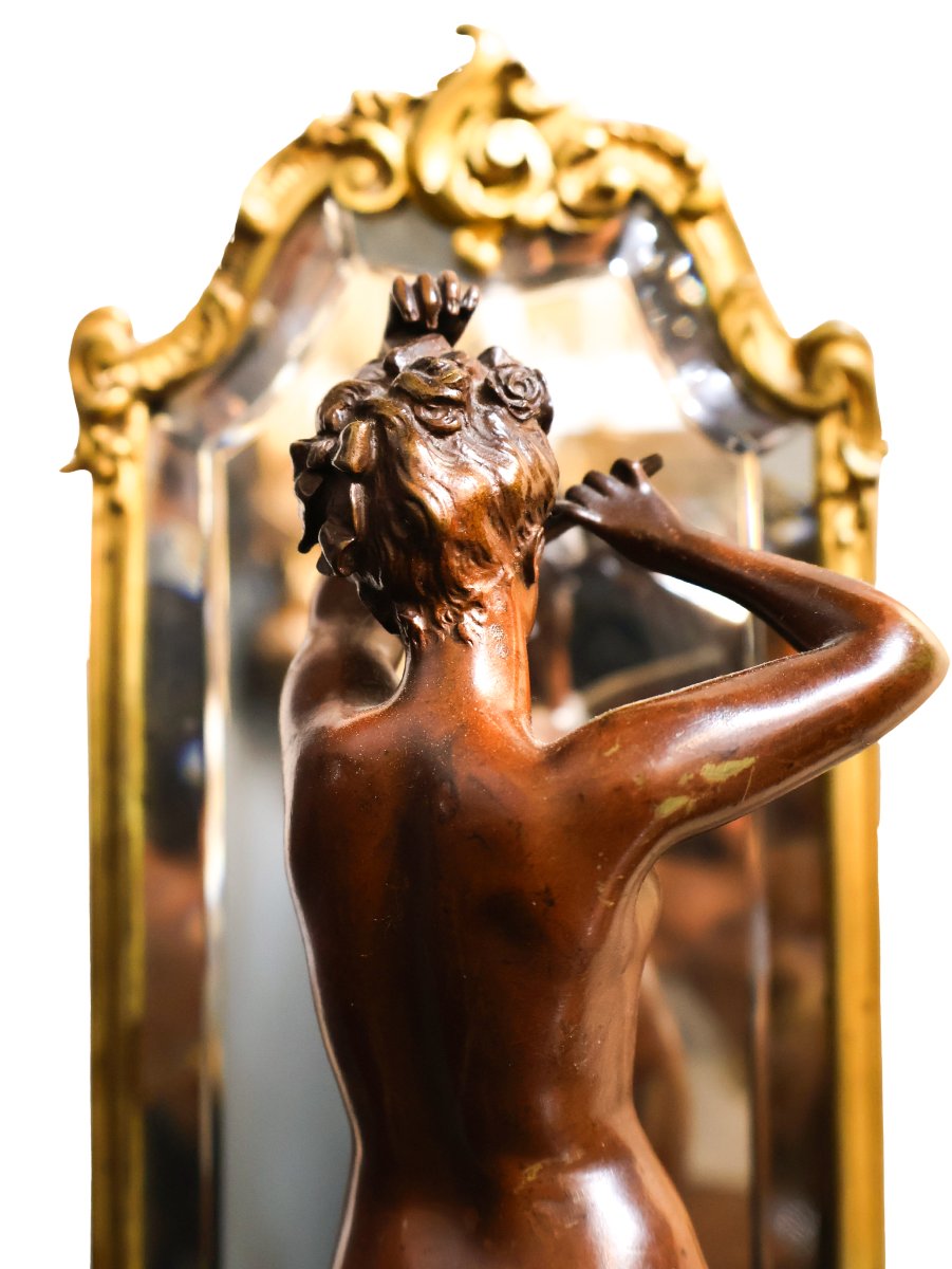 Woman With Mirror, Circa 1890-1910 - émile Pinédo-photo-4