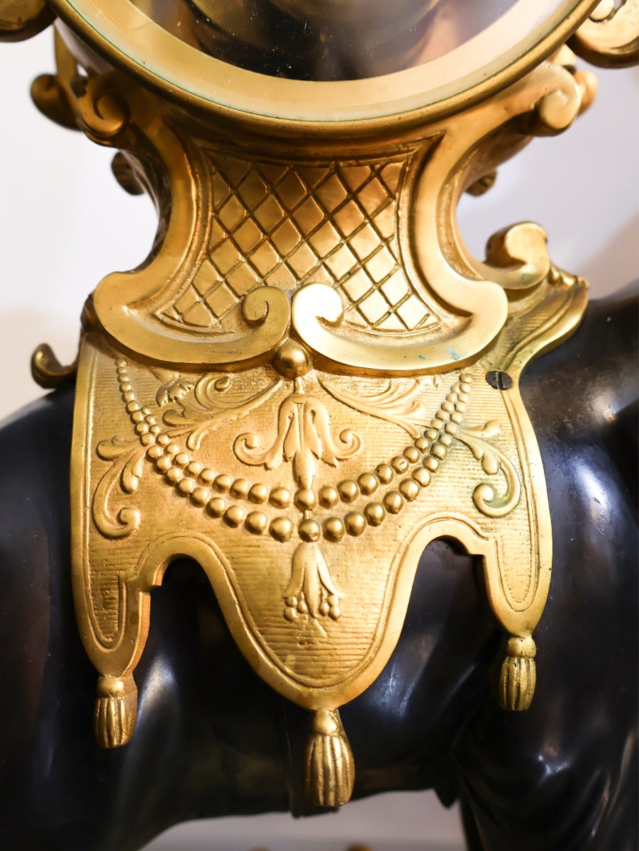 Japanese Elephant Mantel Clock - France, Late 19th Century-photo-3