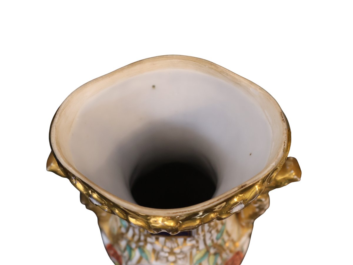 Paire de vases couverts en porcelaine de Bayeux – XIXe siècle-photo-5